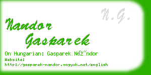 nandor gasparek business card